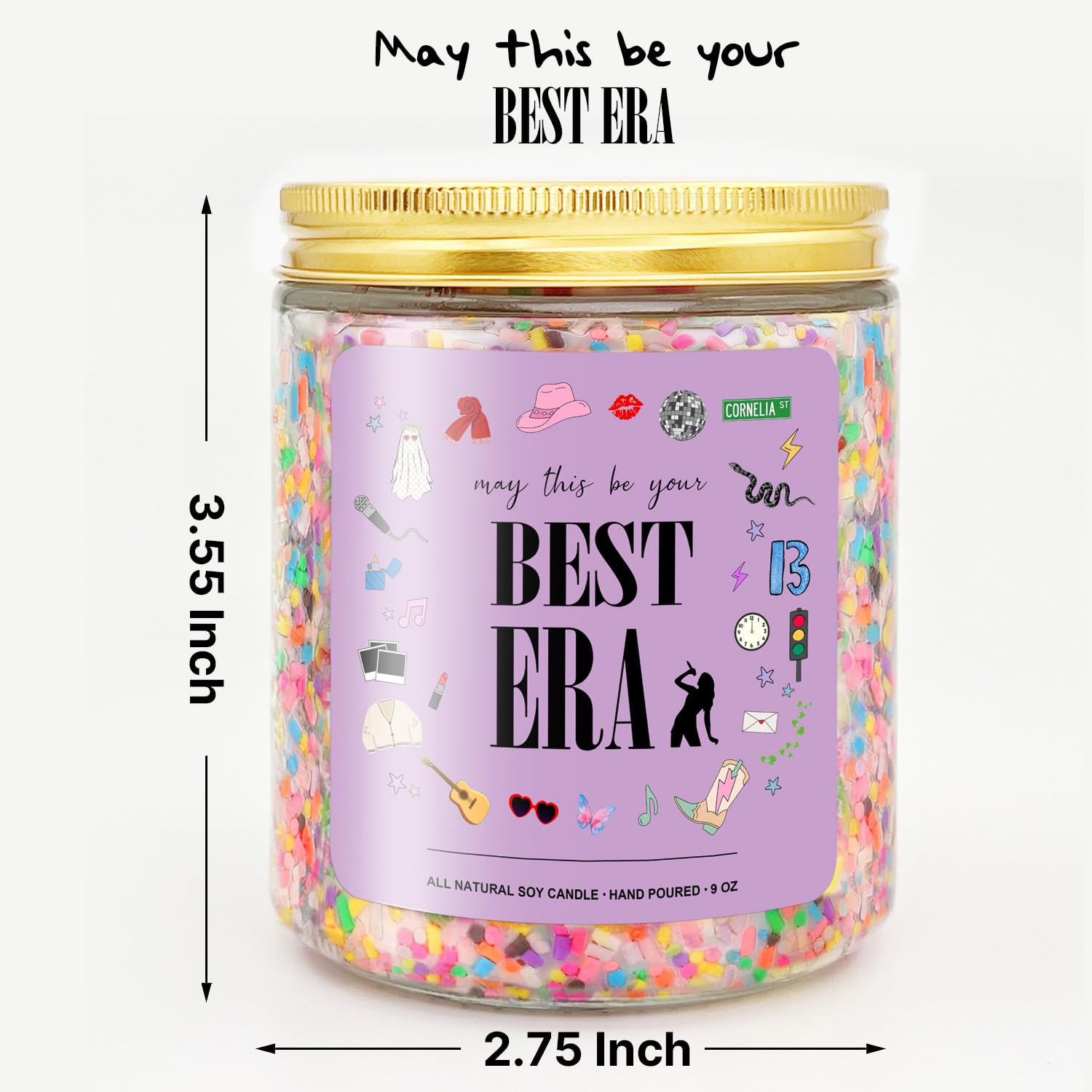 Taylor Birthday Candles, Taylor Gifts Merch Ideas, Cute Candle Gift for Women, Christmas Stocking Stuffers Gift for Girls Boys (Best Era)