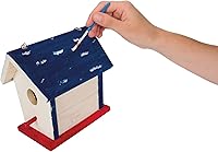 Vista 2 de Toysmith - Beetle & Bee - Paint A Bird Base – Juego de manualidades de bricolaje para niños, para exteriores, de casa para pájaros, de 5.25 x 7 x