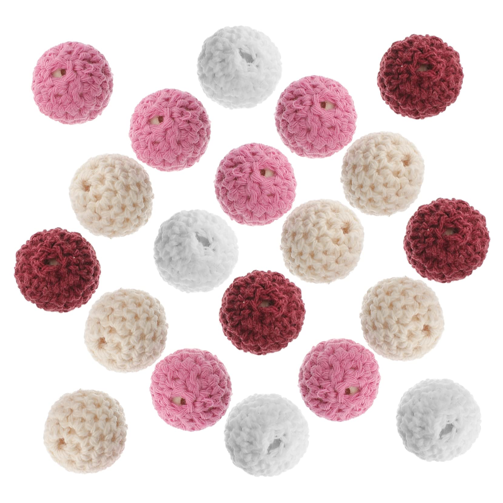 EXCEART 128 Pz Gomitolo Di Filato Perline Sciolte Perline Artigianali Per La Creazione Di Gioielli Fascino Di Materiale Di Fai Da Te Crochet Di Legno Collana