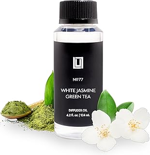 Aroma by Lulu - White Jasmine & Green Tea - Luxury Fragrance Oil for Waterless Cold Air Diffusers - Aromatherapy Fragrance Oil Blend for The Home or Office – Smells Like a Spa - 120mL, 4.0 fl oz
