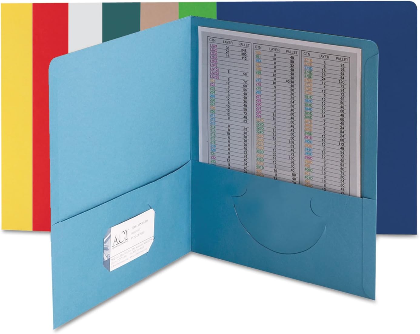 Smead Two-Pocket Heavyweight Folder, Paper Folders with Pockets, Letter Size, Assorted Colors, 25 per Box (87850)