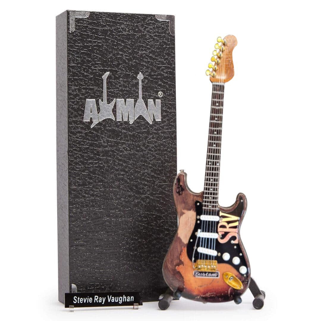 Cadeaux de musique guitare miniature Stevie Ray Vaughan pour mélomane
