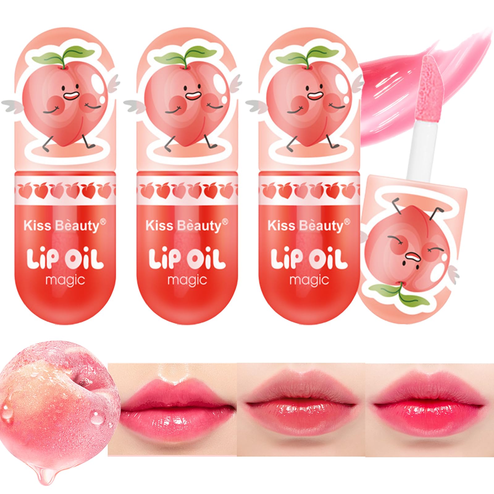Magic Color Changing Lip Oil, Hydrating & Plumping Lip Gloss, Long Lasting Lip Gloss Set