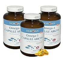 NORSAN Omega 3 Capsule Arktis 3x120pz I Olio di fegato di merluzzo I 1.500 mg EPA DHA I Olio di pesce Omega 3 IFOS senza reflusso I Olio fegato di merluzzo capsule I Fish oil Omega 3 Olio di merluzzo