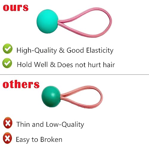 Miniatura 5 de 20 soportes para cola de caballo con acabado de mármol de burbujas, accesorios para el cabello sin daños para niñas, adolescentes y niños