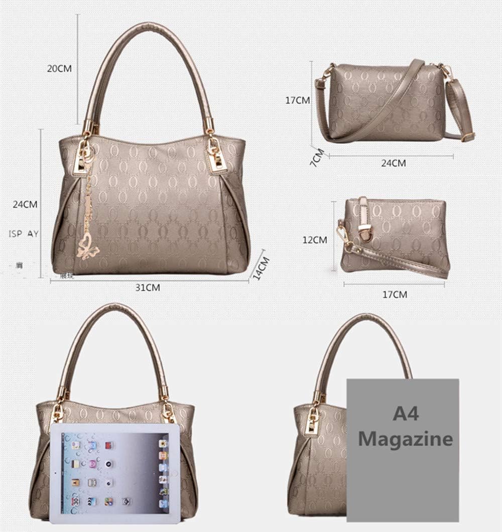 Women Handbag Purses Set Pattern Shoulder Bag Crossbody Wallet PU Leather Tote Bag 3PCS Set