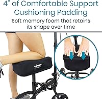 Vista 4 de Vive Mobility Funda para rodillera para patineta, accesorios para mayor comodidad (espuma de memoria), para rodillo de muletas de pierna rota