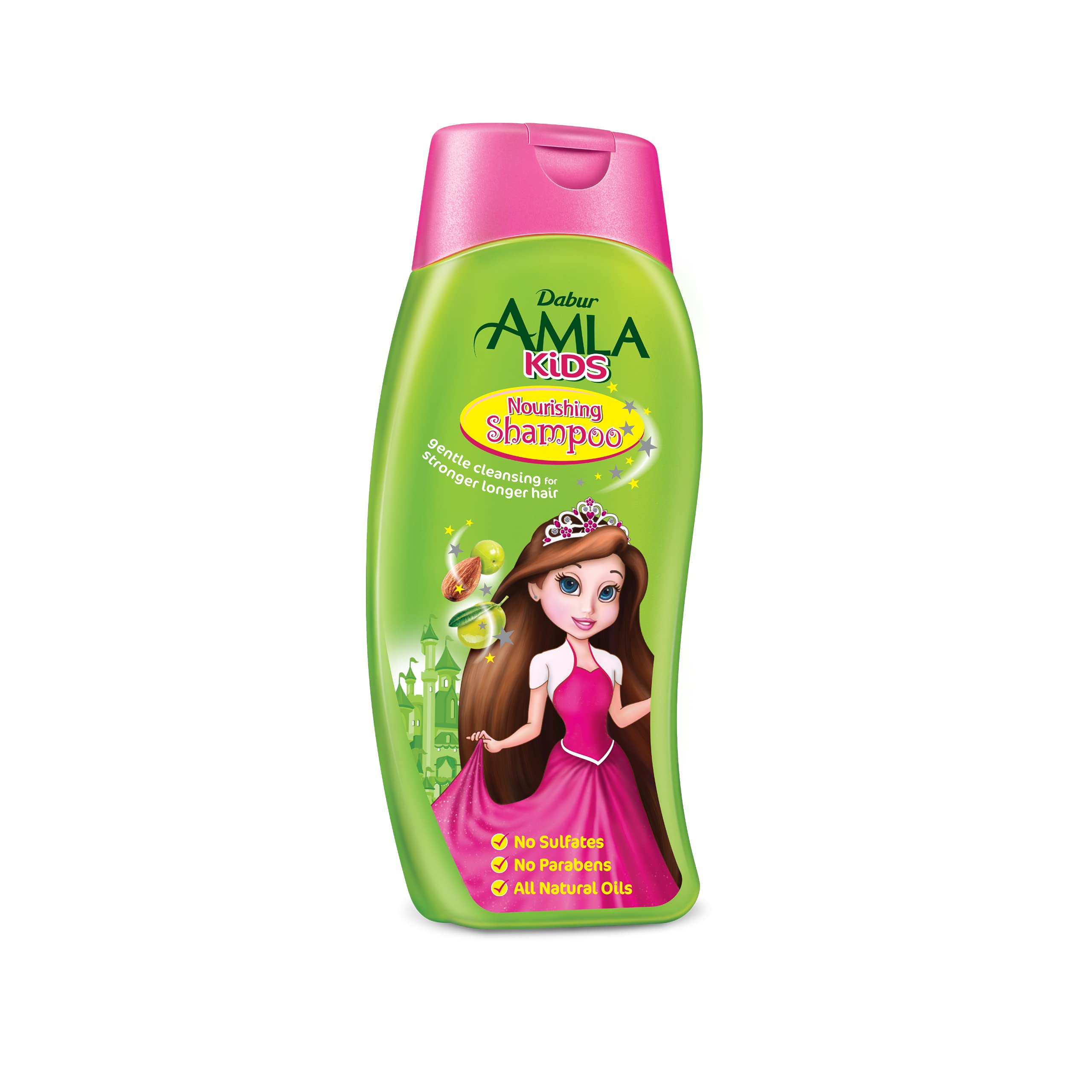 DaburAmla Kids Nourishing Shampoo 500ml | Gentle Cleansing for Strong & Long Hair | Benefits of Amla, Almond and Henna | No Sulfates & No Parabens