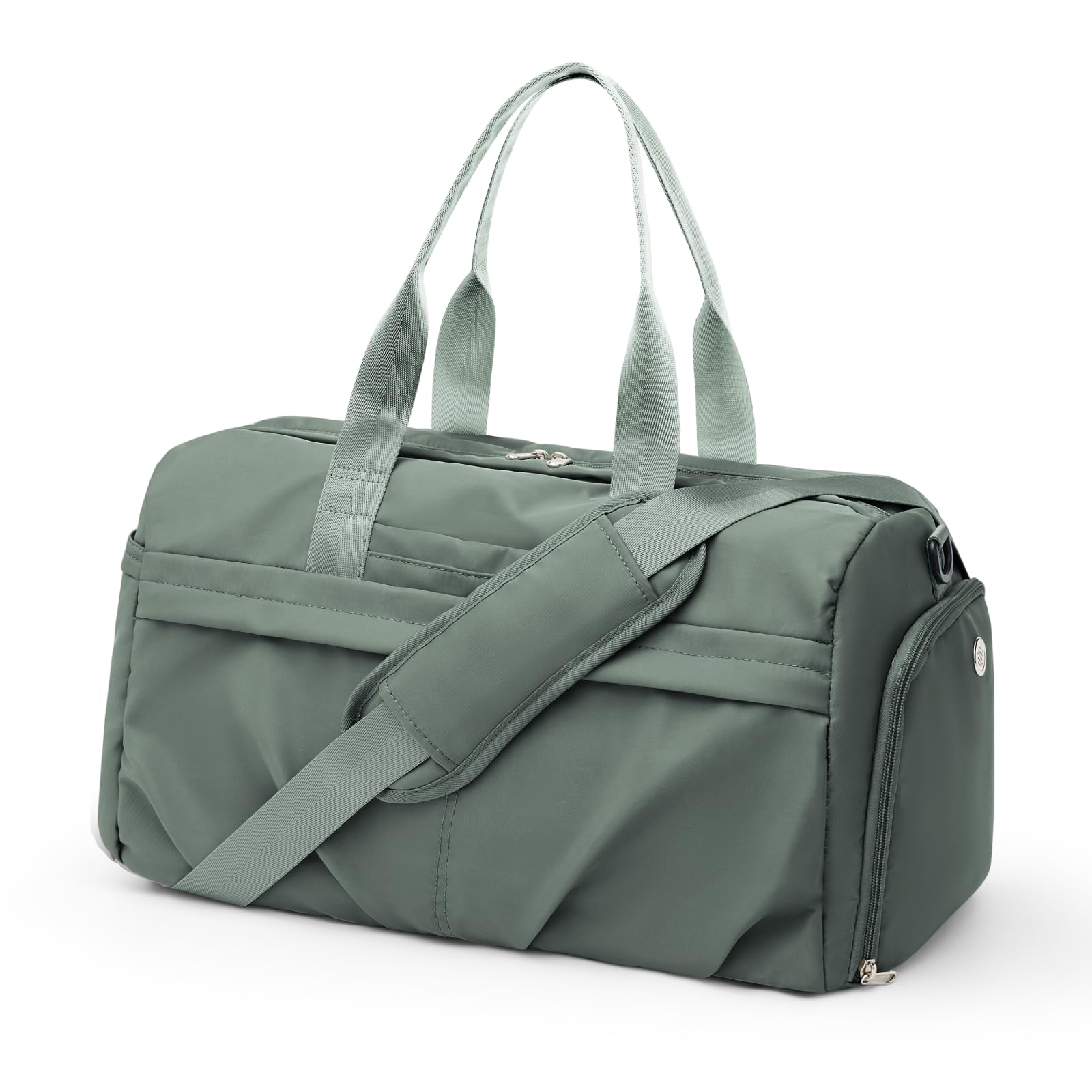 Borsa sportiva per uomo e donna con scomparto per scarpe, borsa sportiva impermeabile, borsa da viaggio per weekend, notte con porta carrello, ideale per yoga