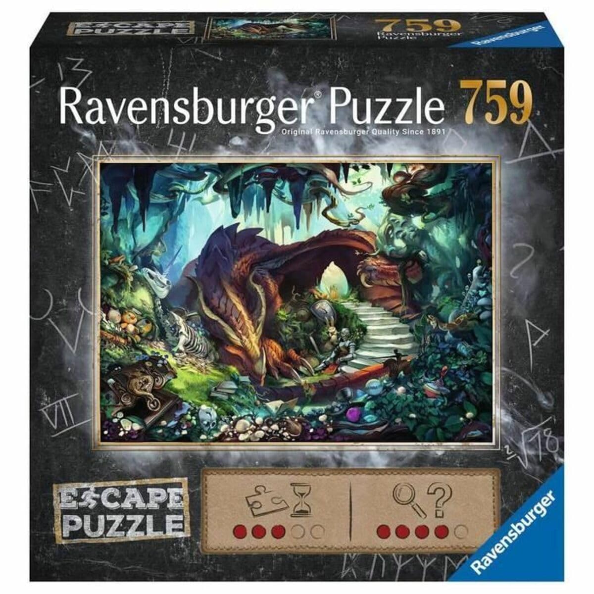 Ravensburger - Puzzle The Dragon, Escape Puzzle, Puzzle Adults
