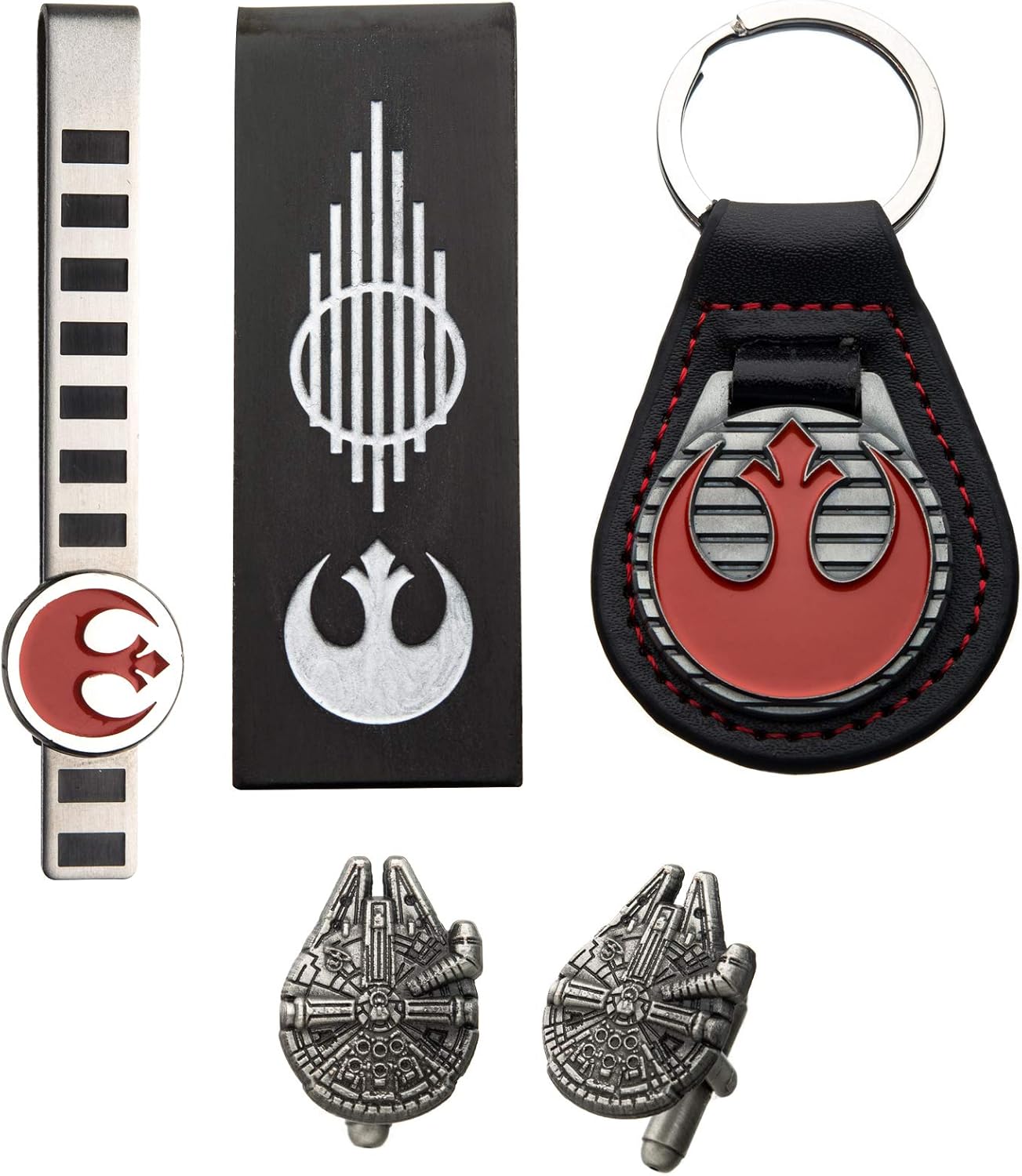 Star Wars Rebel Keychain, Tie Clip, Money Clip and Cufflink Set