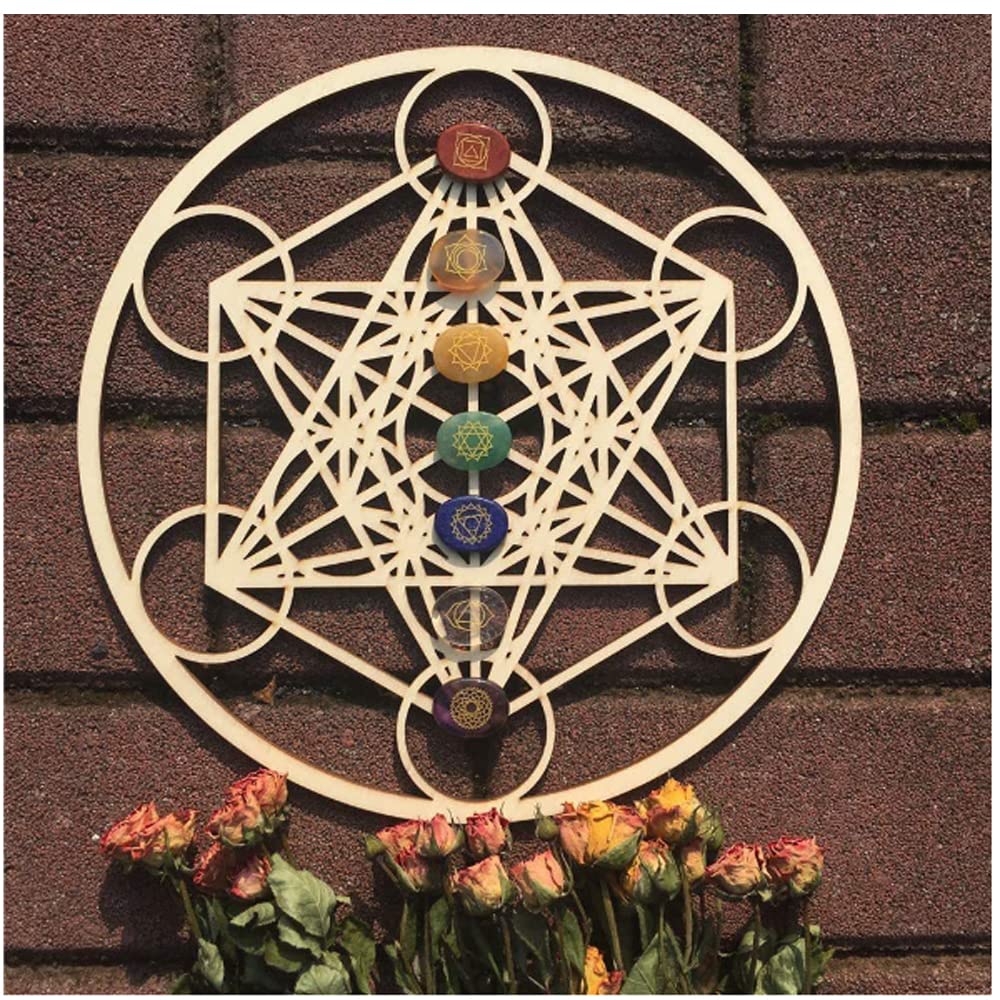 Tiamu 3 Pezzi Set di Arte Parete Geometria Sacra, Scultura, Decorazioni da Parete per la Decorazione Domestica