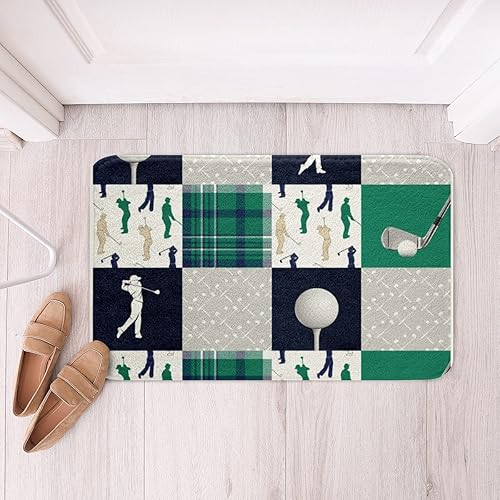 Castle Fairy Ball Sports - Tapete antideslizante para baño, con parte trasera de látex, estilo amante del golf, tapete de forro polar absorbente de