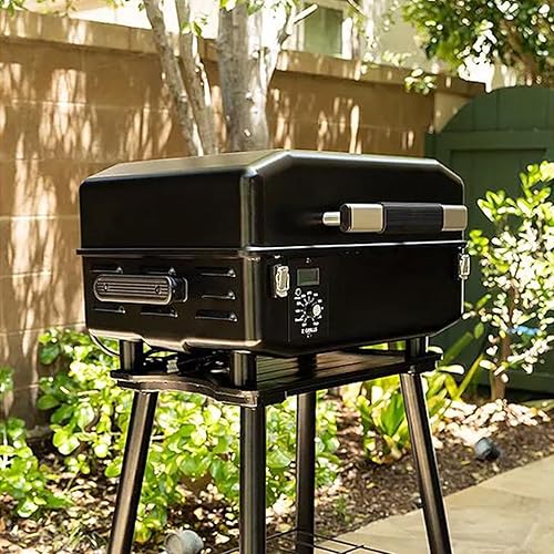 Miniatura 7 de Z GRILLS ZPG-200A - Parrilla portátil de pellets de madera y ahumador 8 en 1, sistema de control digital, 202 pies cuadrados en negro