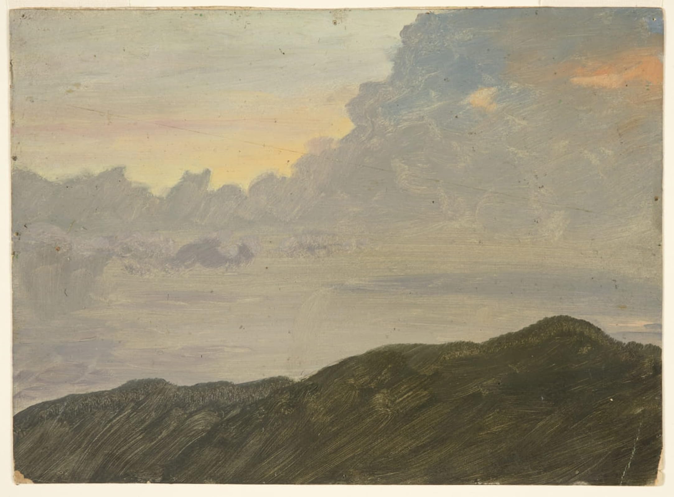 POSTERIIk Vintage Classic Picture Landscape Artwork Hilltop and Clouds by Frederic Edwin Church Portrait Canvas Painting for Office Home Decor 60x90cm
