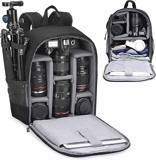 Cwatcun Camera Backpack Bag Professional for SLR DSLR Mirrorless Camera