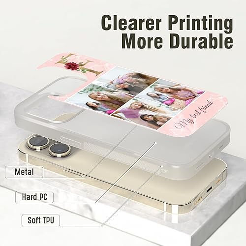 Miniatura 3 de Fundas personalizadas para teléfono hipster con iniciales de fotos, cubierta de empalme, regalos para mujeres y niñas, mejores amigas, aplicables