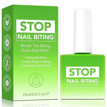 Stop Biting Nails for Children, Bitter Anti Nail Biting Polish,Break The Biting Nails Bad Habit,100% Natural Plants, Nail Biting Prevention & Thumb Sucking for Kids & Adults,Helps Reduce Biting