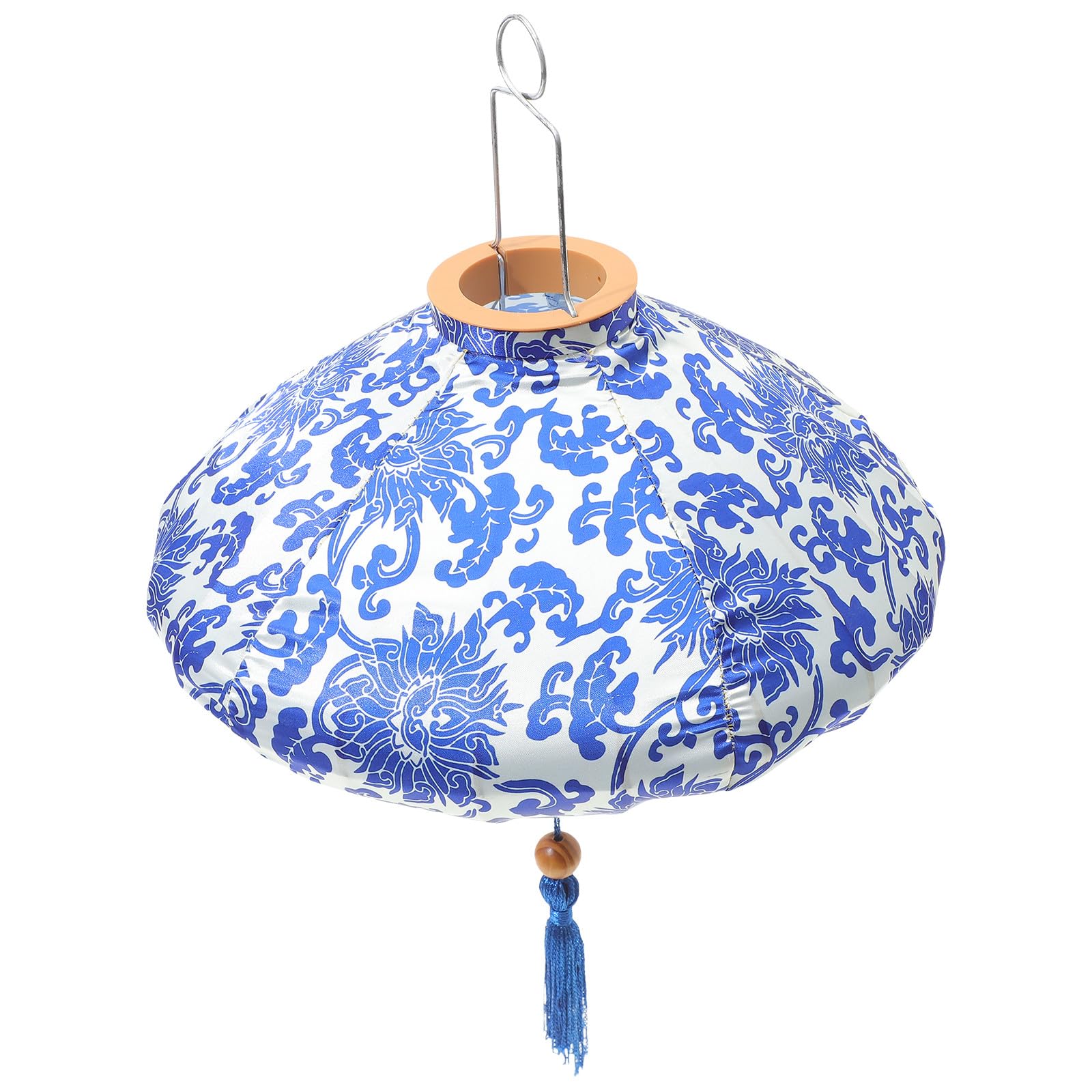 Lanterne vietnamienne suspendue 30 cm tissu soie étanche style chinois extérieur