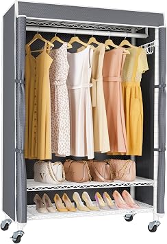 VIPEK R3C Covered Clothing Rack for Hanging Clothes Rolling Closet