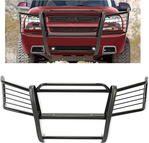 KUAFU Protector de rejilla compatible con Chevy Chevrolet Trailblazer EXT 2002-2009 Bull Bar Parachoques Delantero Rejilla Protector Cepillo Barra