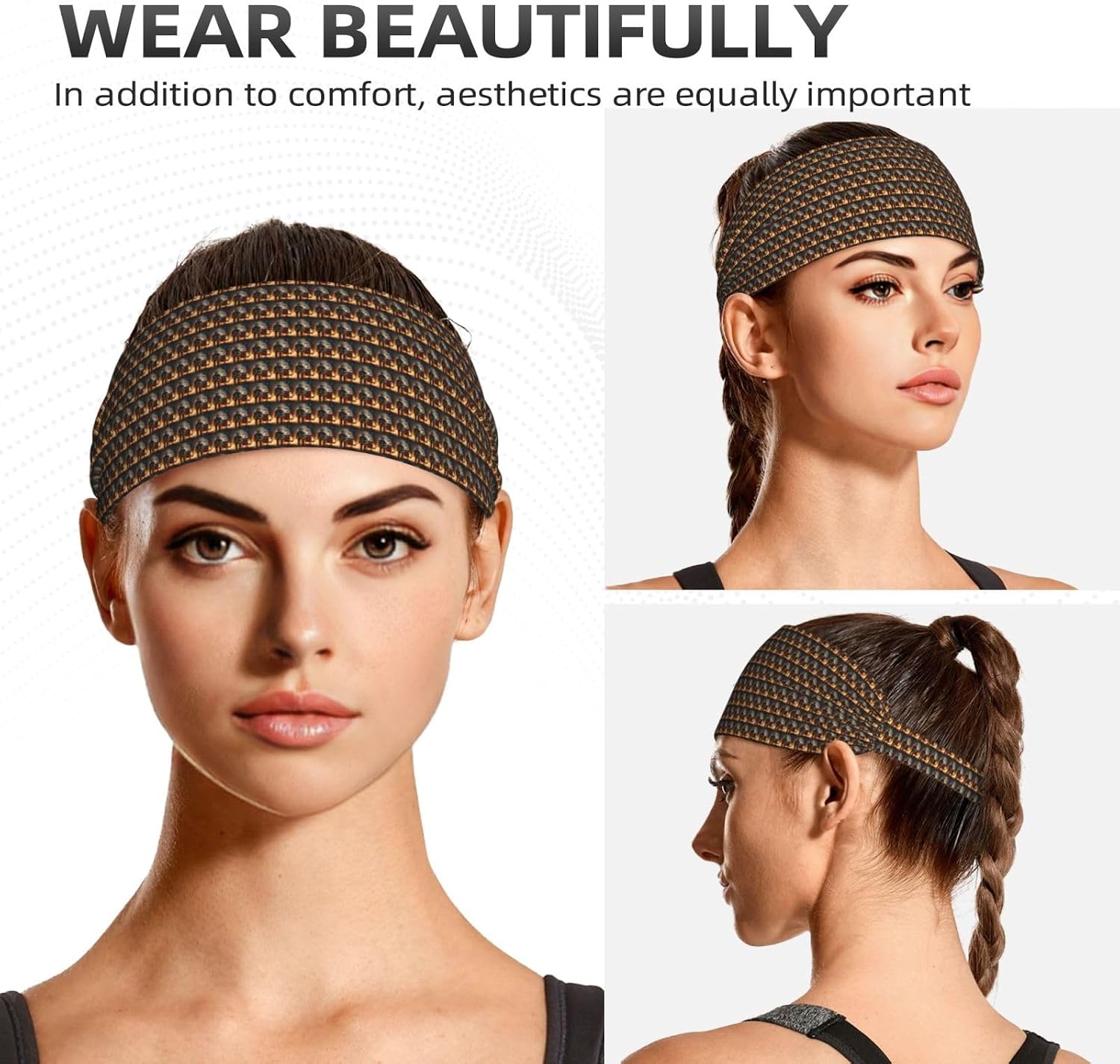 Firefighter Fireman Flame Print Elastic Headband Sports Running Fitness Headwear Fashion Exercise Outdoor Gift Use