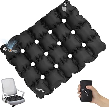 EULANT Portable Inflatable Seat Cushion for Pressure Relief,Waffle Square Cushions for Pressure Sores Chair,Lightweight Air Seats Chair Pads Home Wheelchairs Car Airplanes1 Pack