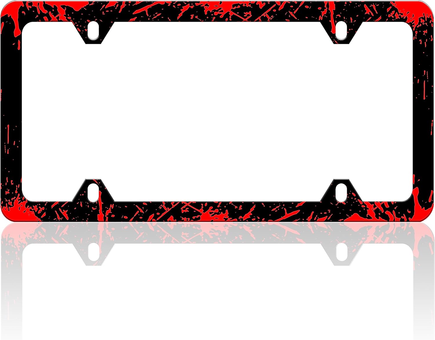 Blood Splattered Black License Plate Frame Funny License