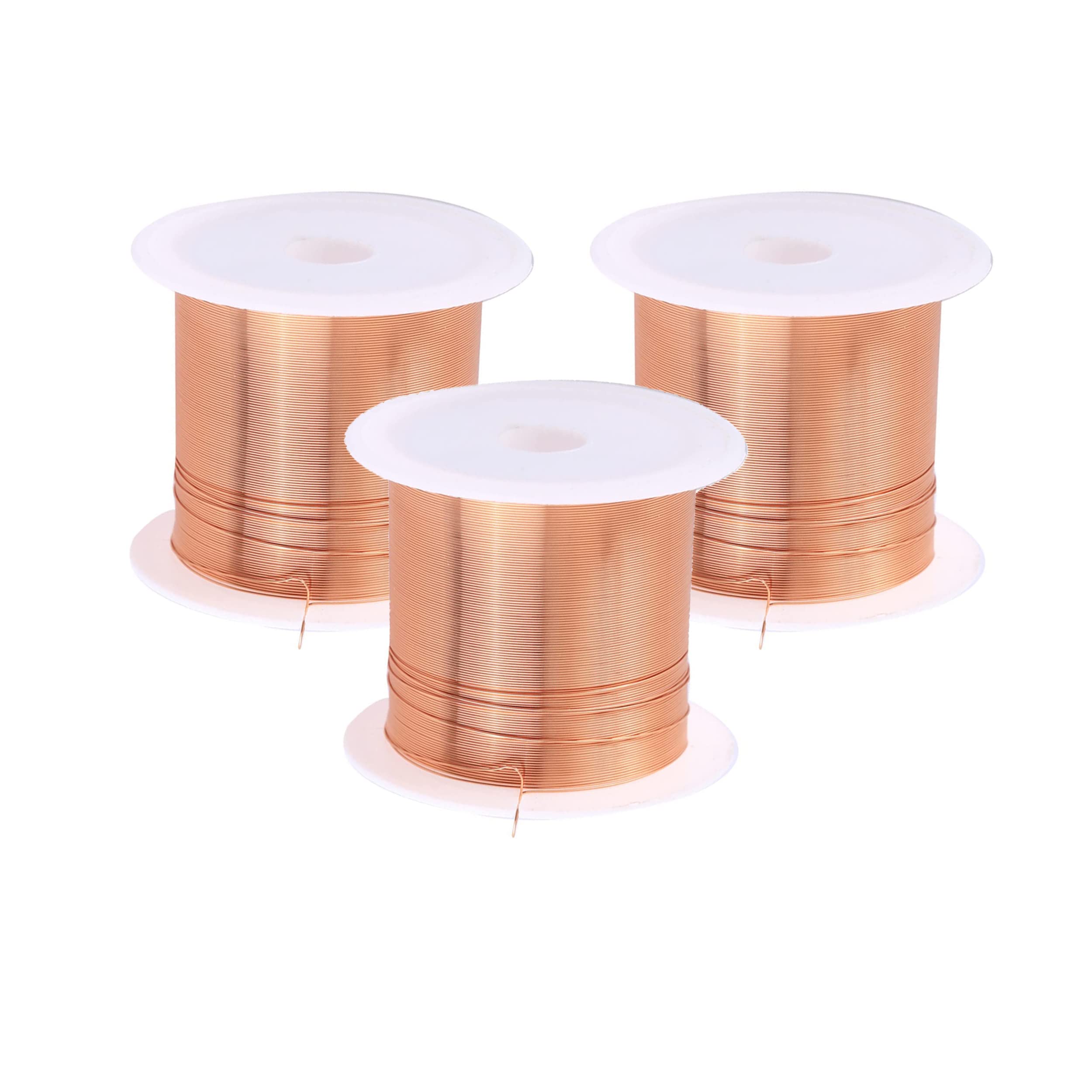 3 Spool Coils Magnet Wire Enameled Copper Wire Enameled Magnet Winding Wire Natural Temperature Rating Widely Used for Transformers Inductors -