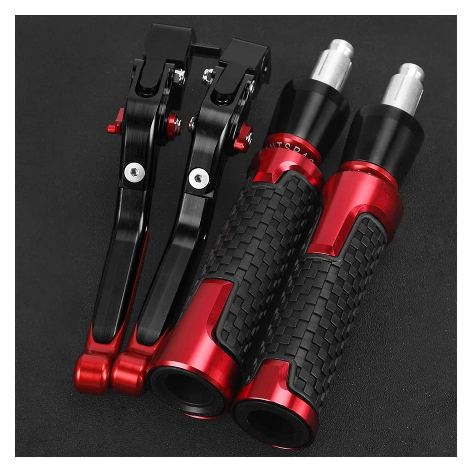 Wajuhjk Rood Motorcycle Accessories Brake Clutch Levers Handle Handlebar Grip Ends For Nc700 Nc700s Nc700x 2012-2013(Rood)