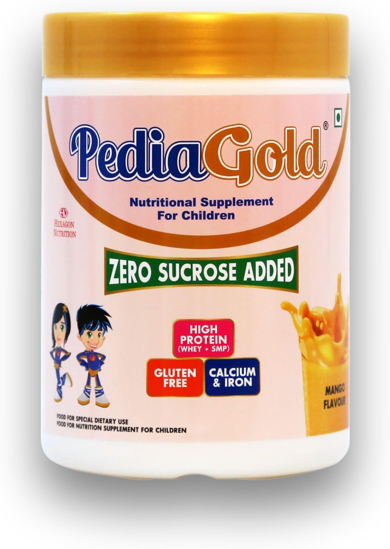 Sugar Free 2 to 14 year Nutrition Powder for Children- Premium Mango- 400gm