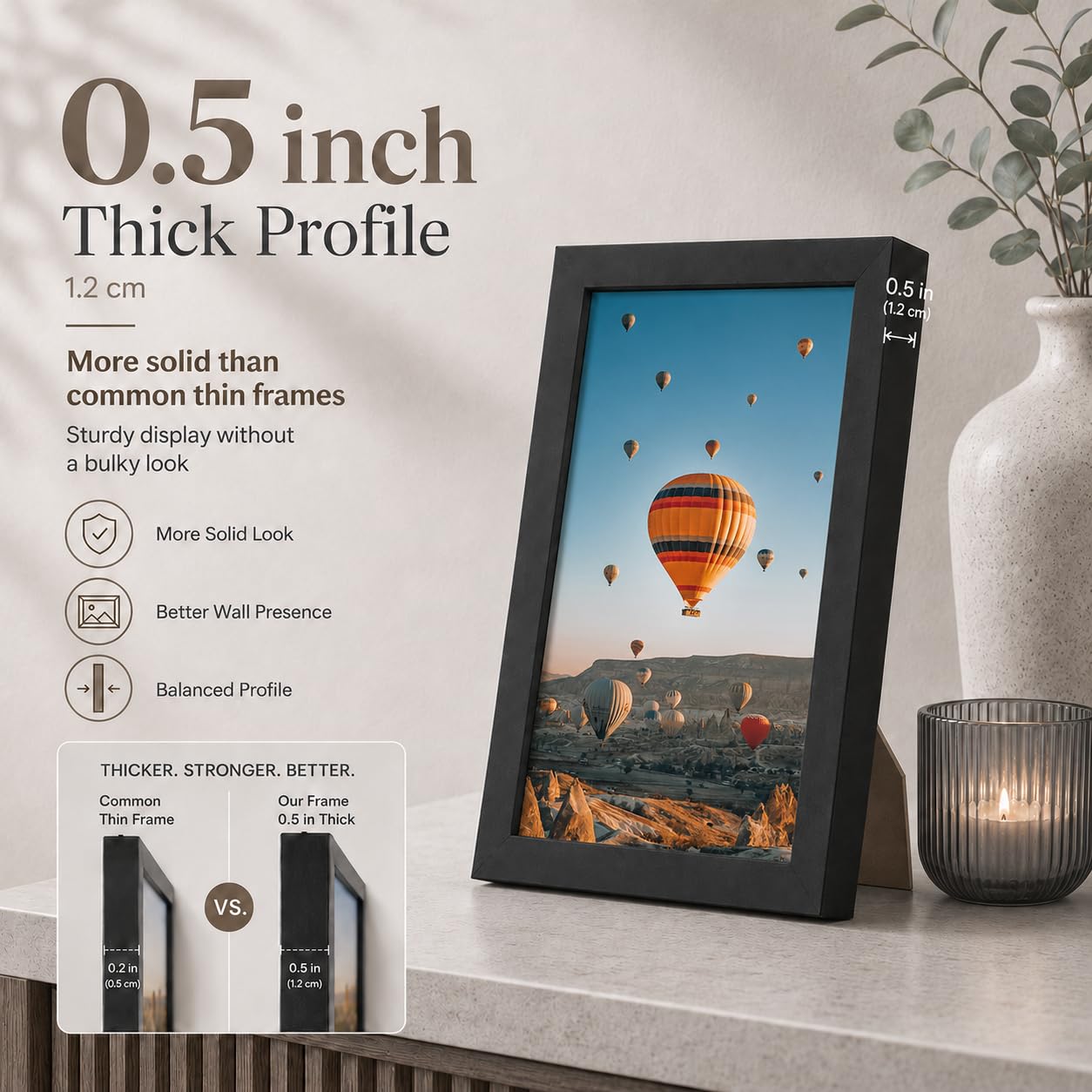 Amazon.com - JCJMY 6x9 Picture Frame Black for Wall Hanging or