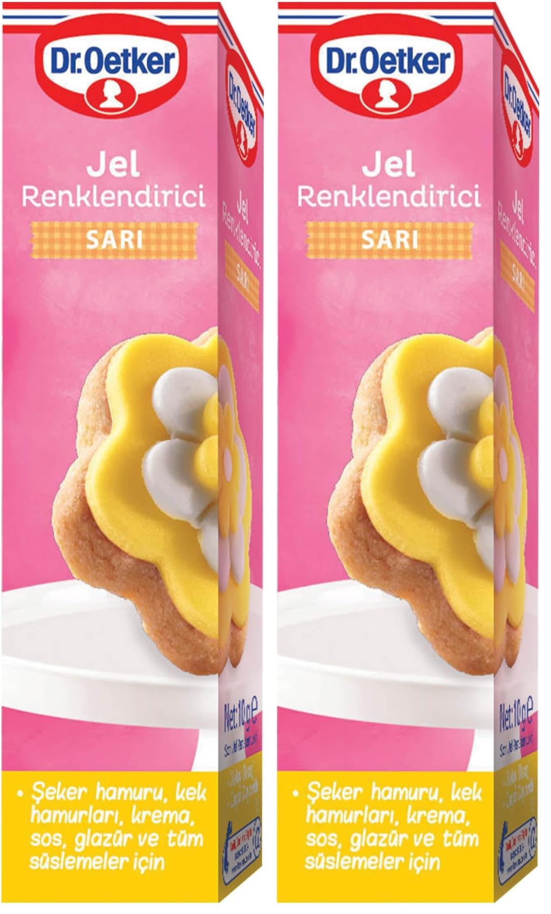 Dr. Oetker Renklendirici Jel Sarı 10 Gr 2li paket