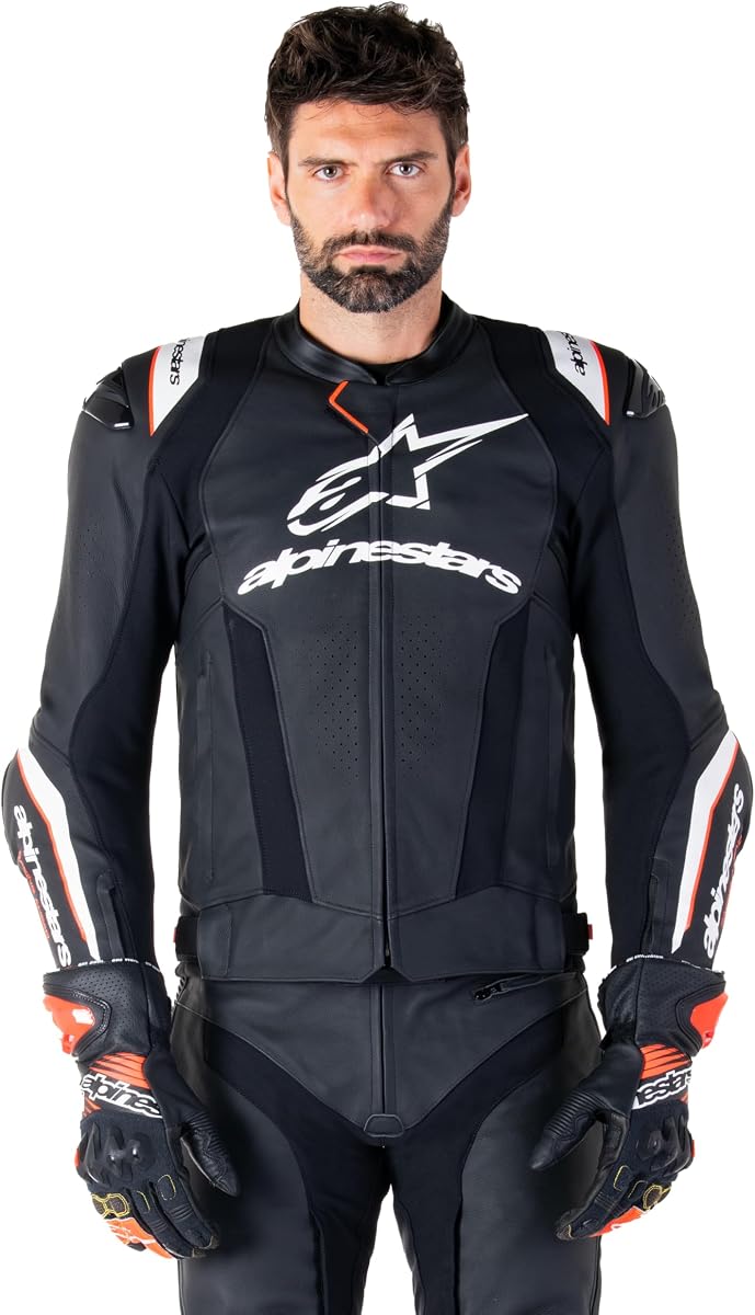 Chaqueta de cuero de encendido Alpinestars Missile V3, protección de motocicleta con certificación CE, comodidad y ventilación superiores