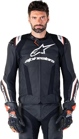 Alpinestars Missile V3 Ignition Leather Jacket, CE-Certified Motorcycle Protection, Superior Comfort & Ventilation
