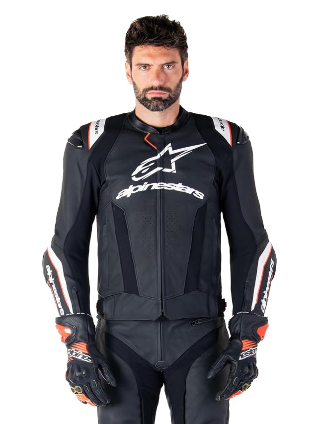 Alpinestars Missile V3 Ignition Leather Jacket CE-Certified Motorcycle Protection Superior Comfort Ventilation