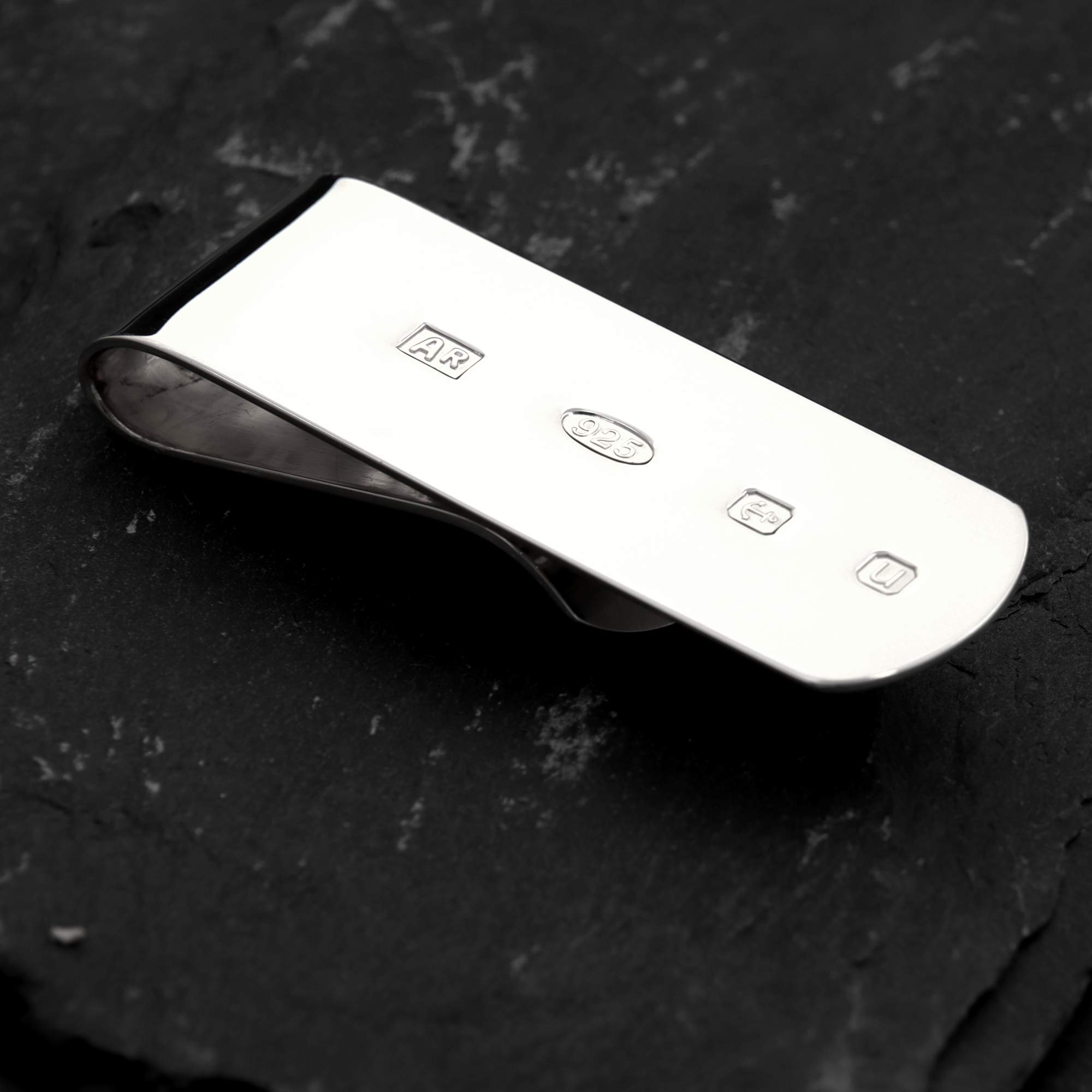 Alexander Castle Pince à Billets en Argent Massif 925 avec Poinçon pour Homme présentée dans Un Coffret Cadeau - Cadeau Homme