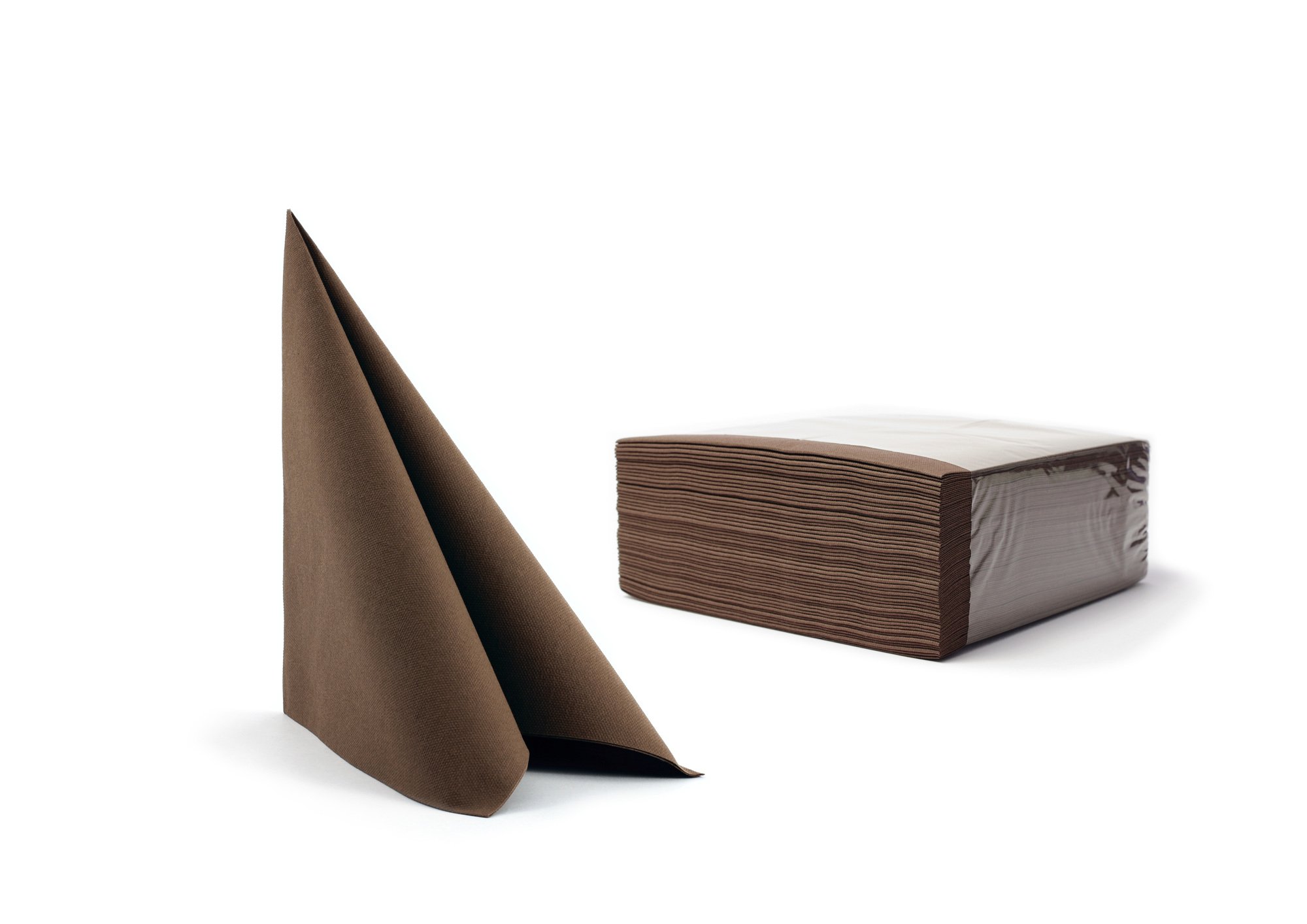 AIRLAID Servietten 40x40cm, Braun, 800 Stück, ideal für gehobene Gastronomie, Hotelerie