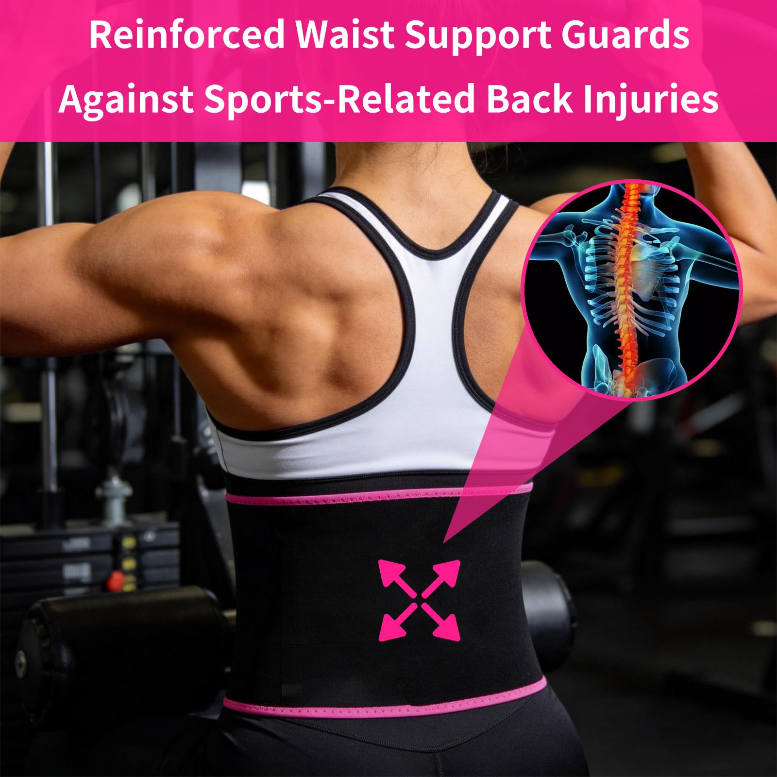 Lisacool Sculpt Touch - Entrenador de cintura para mujer, banda de sudor para pérdida de peso y estómago
