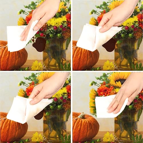 Miniatura 4 de Mantel redondo de otoño con borde elástico, tablero de madera de girasol de calabaza, lavable, mantel de poliéster lavable para cocina, comedor,