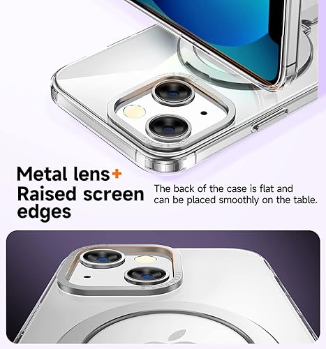 Miniatura 6 de MAGIC JOHN Funda para iPhone 13iPhone 14 (6.1 pulgadas) compatible con Magsafe con soporte de metal magnético a prueba de golpes de grado militar
