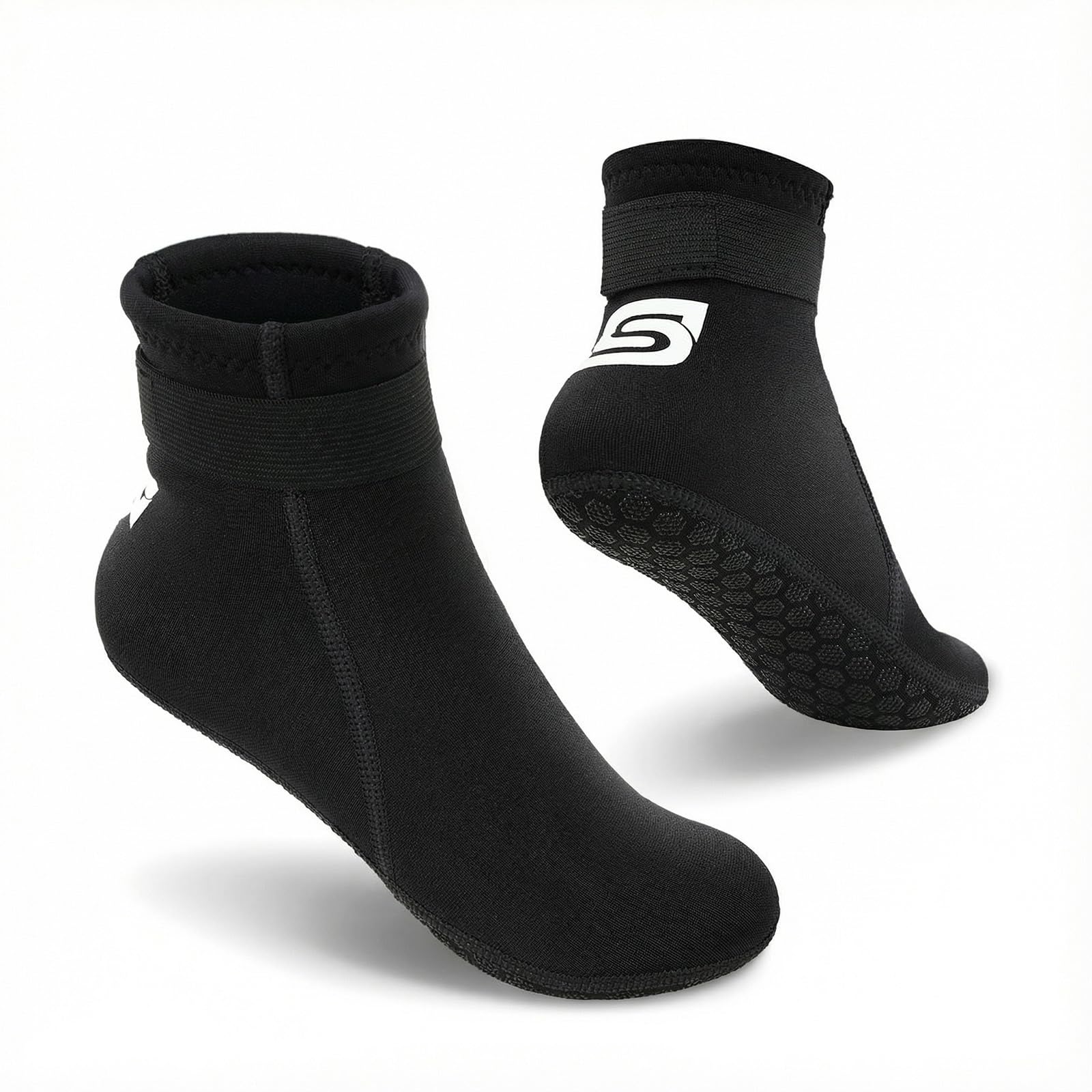 Summshall Neoprensocken Kinder 3mm Warm Halten Neopren Socken Wassersocken Tauchsocken für Wassersport