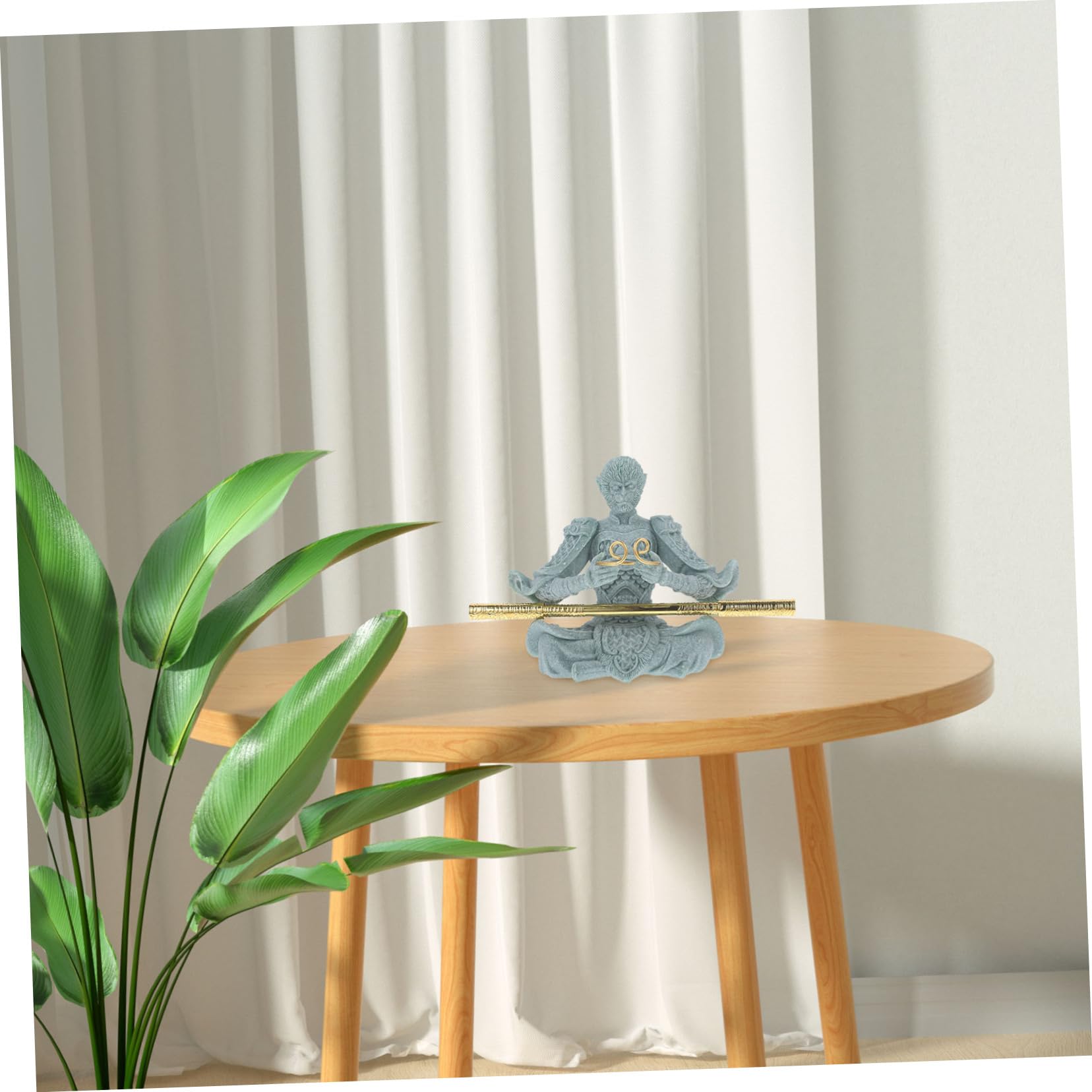 PRETYZOOM 3 Piezas De Estatuas De Mascota De Té Wukong Lindas Figuras De Animales Accesorios De Esqueleto Animales De Imitación Pata Paisaje Mono Figura Decorativa Arenisca
