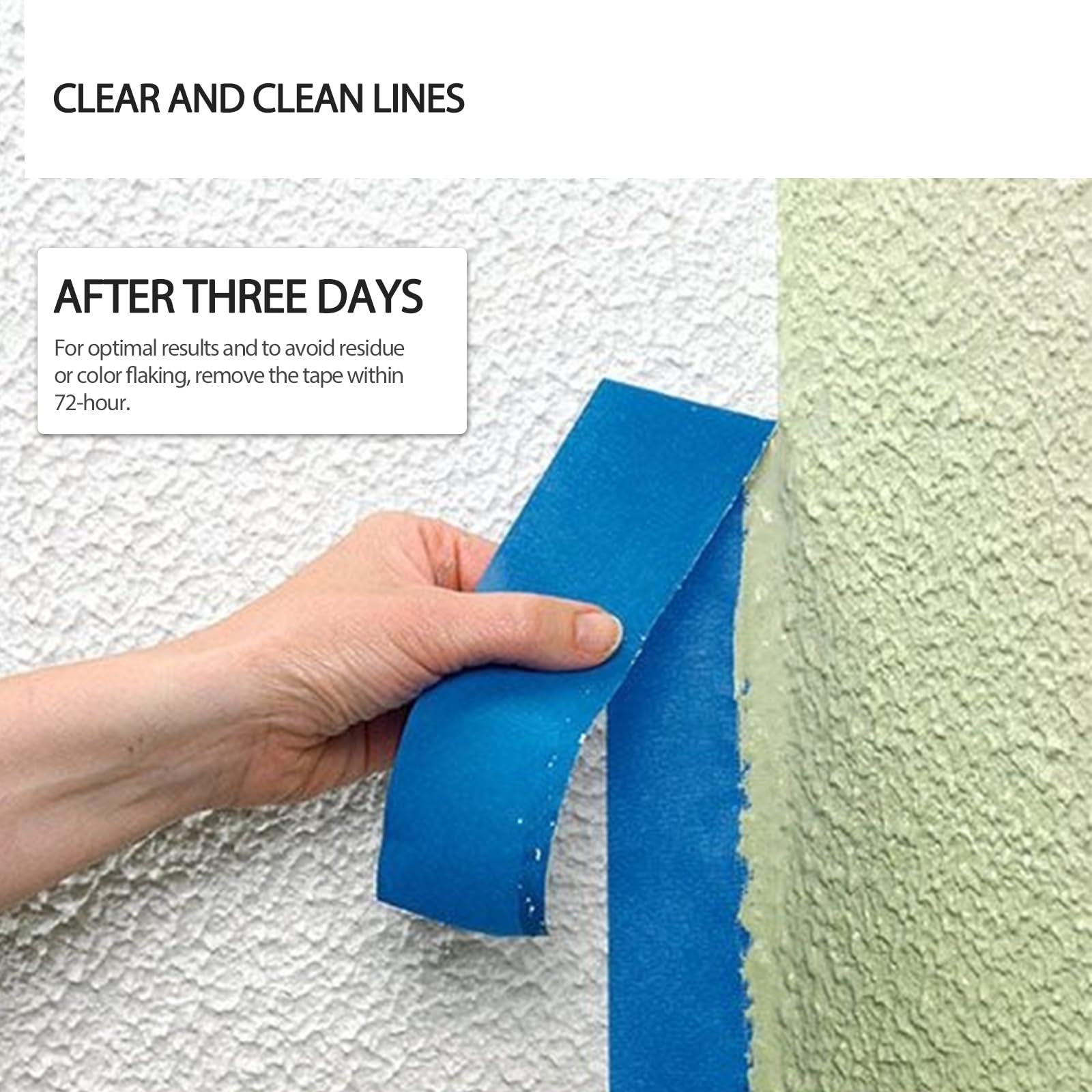 3 Rouleaux Ruban Masquage Peinture - 50m X 24mm, Bleu - Résistant Chaleur Et UV - Sans Résidu