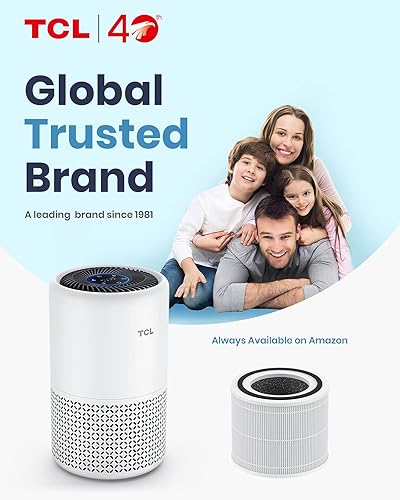 Miniatura 2 de TCL Breeva A1C - Purificador de aire para el hogar, dormitorio, hasta 438 pies cuadrados, modo automático, filtración de 3 etapas, filtro HEPA