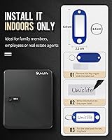 Vista 7 de Uniclife Gabinete de llaves de 60 posiciones con cerradura de combinación reiniciable, caja de almacenamiento de seguridad digital negra
