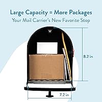 Vista 3 de Gibraltar Mailboxes OM160BEC Outback doble puerta, buzón de gran capacidad, color negro