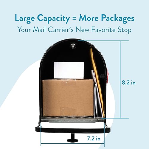 Miniatura 3 de Gibraltar Mailboxes OM160BEC Outback doble puerta, buzón de gran capacidad, color negro