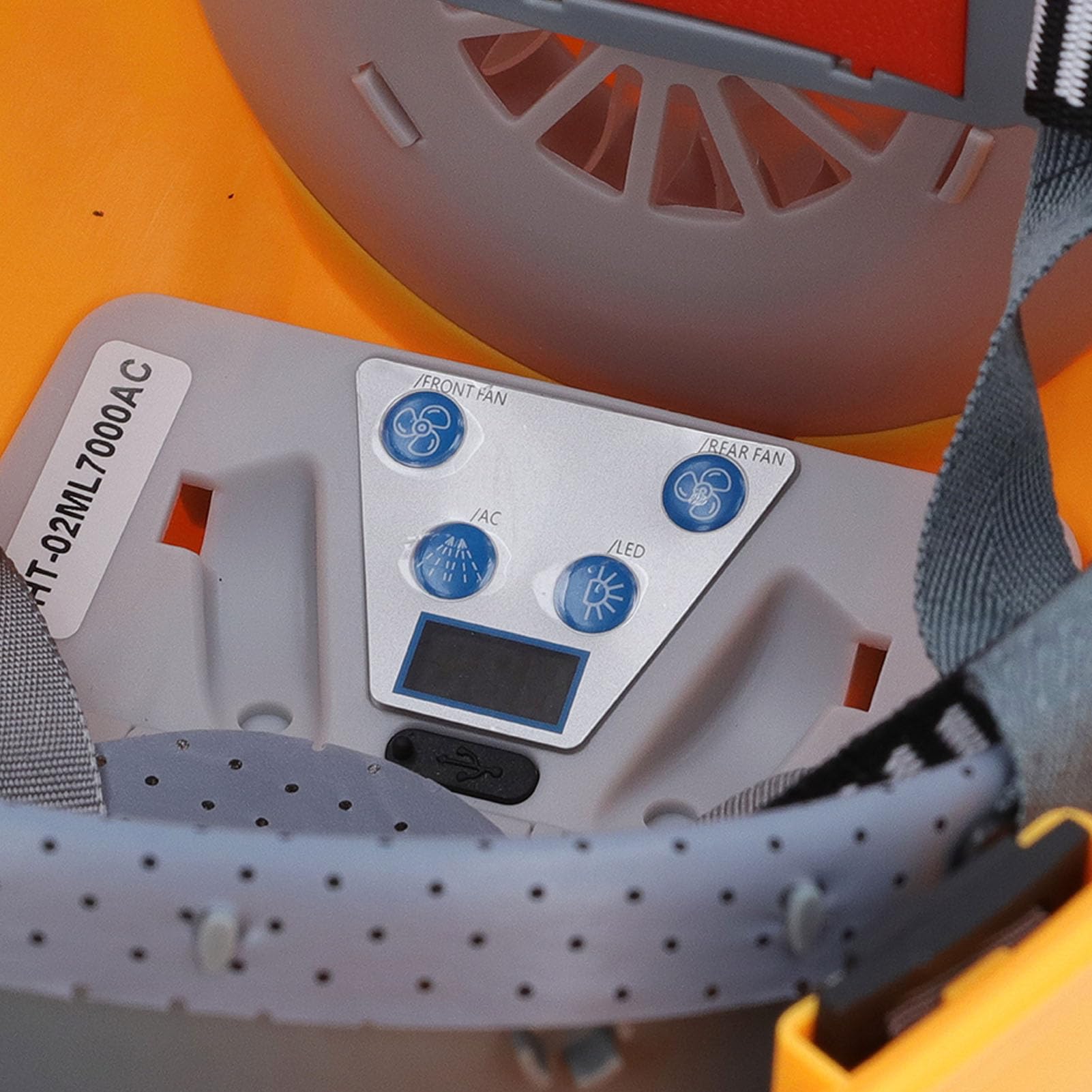Casco de Ventilación para Minero, Casco Industrial con Batería Recargable de 7000mAh y Luz Frontal, para Obras de Construcción