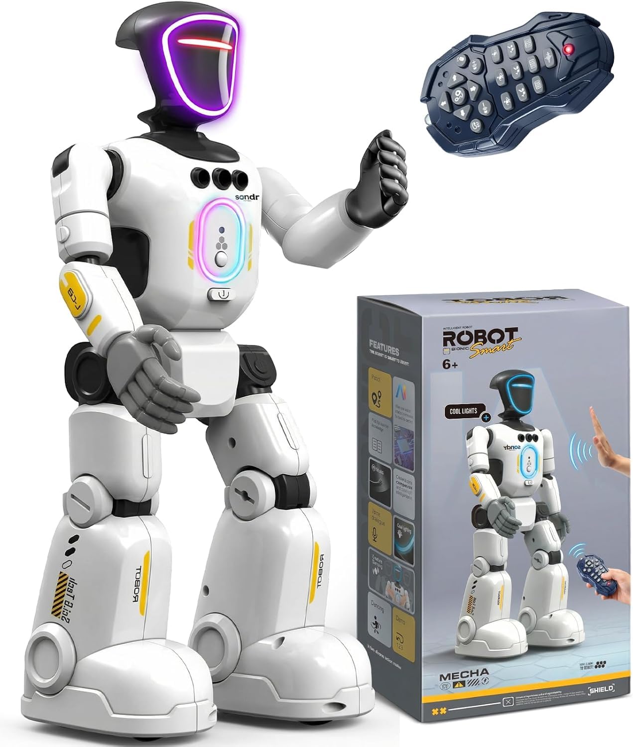 Robot Smart for Kids Voice Recording Playback Remote Control Robot LED Faces Interactive Kids Toy with Gesture Sensing Music Walking Dancing Birthday Gift for 4 5 6 7 8 9 10 11 12 Year Old Boys Girls-image-13